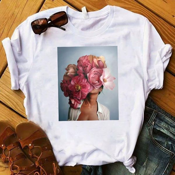 women lady t shirt art painting modern floral printed tshirt ladies tee shirt women female clothes graphic t-shirt, White
women lady t shirt art painting modern floral printed tshirt ladies tee shirt women female clothes graphic t-shirt, White
