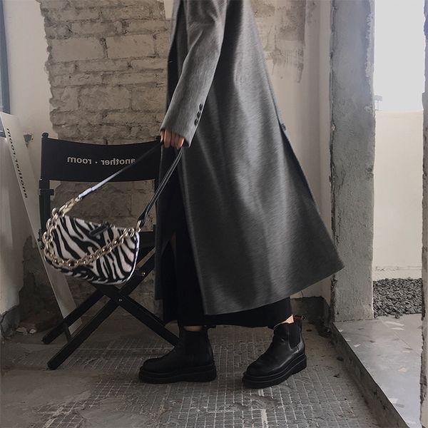 small and thick loose winter woollen women's korean version net red temperament medium long woolen windbreaker coat fashion, Black
small and thick loose winter woollen women's korean version net red temperament medium long woolen windbreaker coat fashion, Black