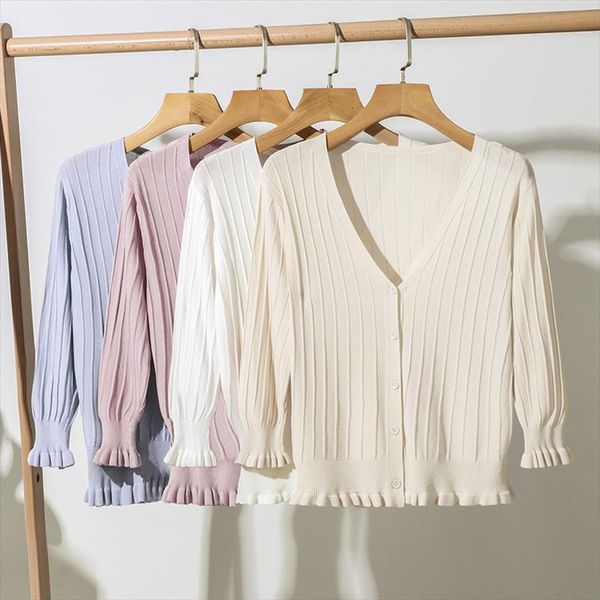 women short cardigan autumn summer thin coat sweater outside summer sunscreen v neck women clothing 2021 off shoulder sweaters, White;black
women short cardigan autumn summer thin coat sweater outside summer sunscreen v neck women clothing 2021 off shoulder sweaters, White;black