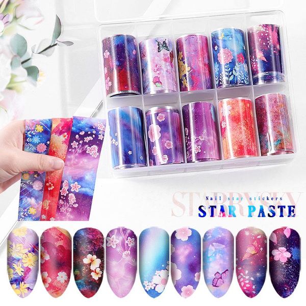 10 pcs/set holographic flowers leaf design nail art transfer foil sticker nail decoration manicure diy accessories, Black
10 pcs/set holographic flowers leaf design nail art transfer foil sticker nail decoration manicure diy accessories, Black