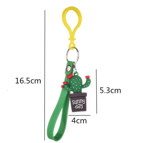 new chain cactus potted plant keychain key rings holder for bag or car jewelry eh017, Silver 
new chain cactus potted plant keychain key rings holder for bag or car jewelry eh017, Silver