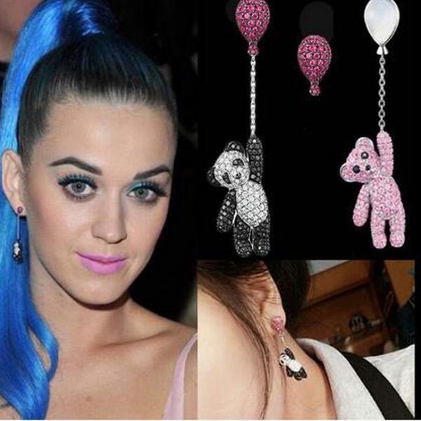 new drop earings for women luxury cute crystals pink black panda hanging earings balloons chain long eardrop pendientes brinco, Silver
new drop earings for women luxury cute crystals pink black panda hanging earings balloons chain long eardrop pendientes brinco, Silver