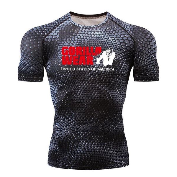 gorilla wear men's compression shirt tights snakeskin stretch fitness suit fitness shirt self-defense shirt sports short sleeve, White;black
gorilla wear men's compression shirt tights snakeskin stretch fitness suit fitness shirt self-defense shirt sports short sleeve, White;black