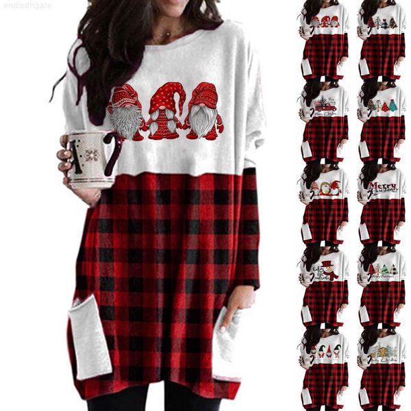 ruisi jichuang stitching red plaid pocket long sleeve women's printed splicing t, Black;brown
ruisi jichuang stitching red plaid pocket long sleeve women's printed splicing t, Black;brown