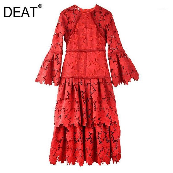 deat customs flare sleeves round neck summer and autumn full sleeves lace embroidery high waist long dress jq12703s1, Black;gray
deat customs flare sleeves round neck summer and autumn full sleeves lace embroidery high waist long dress jq12703s1, Black;gray