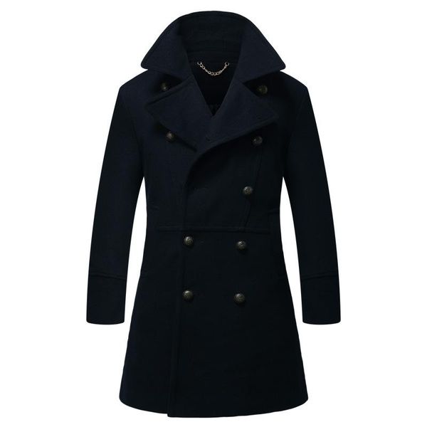 men's wool & blends mens stand collar winter coat fashion male long trench double breasted man peacoat woolen overcoat, Black
men's wool & blends mens stand collar winter coat fashion male long trench double breasted man peacoat woolen overcoat, Black