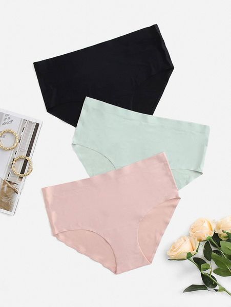 3pack plus no show panty o0dc#, Black;white