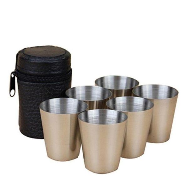 6 pieces stainless steel wine beer whiskey mugs outdoor travel 30ml set 7j7i4
6 pieces stainless steel wine beer whiskey mugs outdoor travel 30ml set 7j7i4