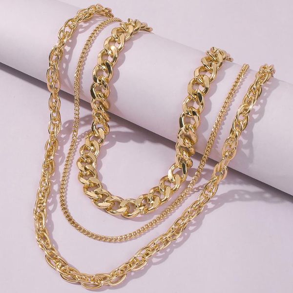 chains trendy necklace metal thick chain punk hip hop multilayer fashion explosion, Silver
chains trendy necklace metal thick chain punk hip hop multilayer fashion explosion, Silver