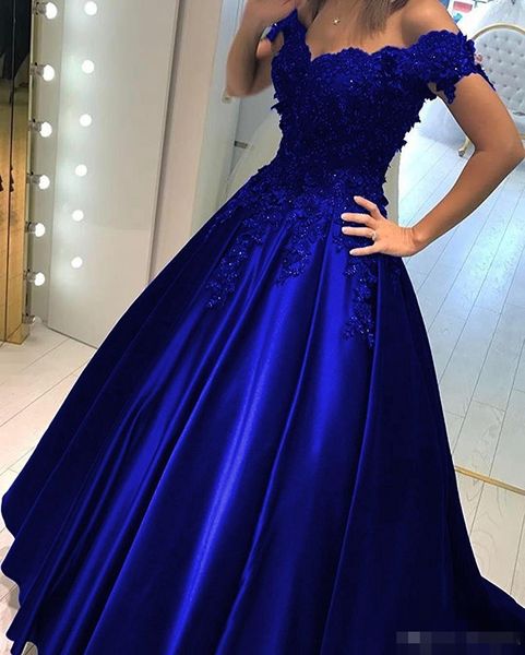 royal blue ball gown prom dresses v neck off the shoulder lace 3d flowers beaded corset back satin evening formal dresses gowns new, Black
royal blue ball gown prom dresses v neck off the shoulder lace 3d flowers beaded corset back satin evening formal dresses gowns new, Black