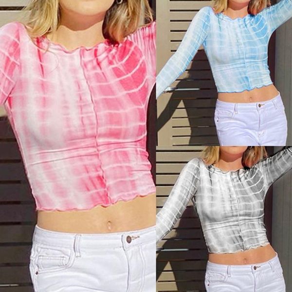 tie dye print long sleeve cropped t shirt casual frill autumn short tee shirt fashion streetwear t-shirt women1, White
tie dye print long sleeve cropped t shirt casual frill autumn short tee shirt fashion streetwear t-shirt women1, White