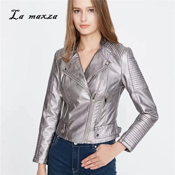 women's jackets 2021 women autumn pu leather jacket moto & biker crop parkas streetwear, Black;brown
women's jackets 2021 women autumn pu leather jacket moto & biker crop parkas streetwear, Black;brown