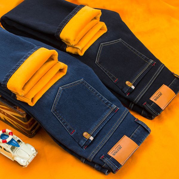 winter new men's warm jeans business casual elasticity thick slim denim pants brand trousers black plus size 40 42 201117, Blue
winter new men's warm jeans business casual elasticity thick slim denim pants brand trousers black plus size 40 42 201117, Blue