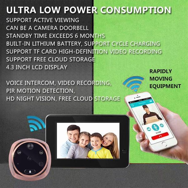 4.3 inch wifi intercom doorbell motion detection video door phone
4.3 inch wifi intercom doorbell motion detection video door phone