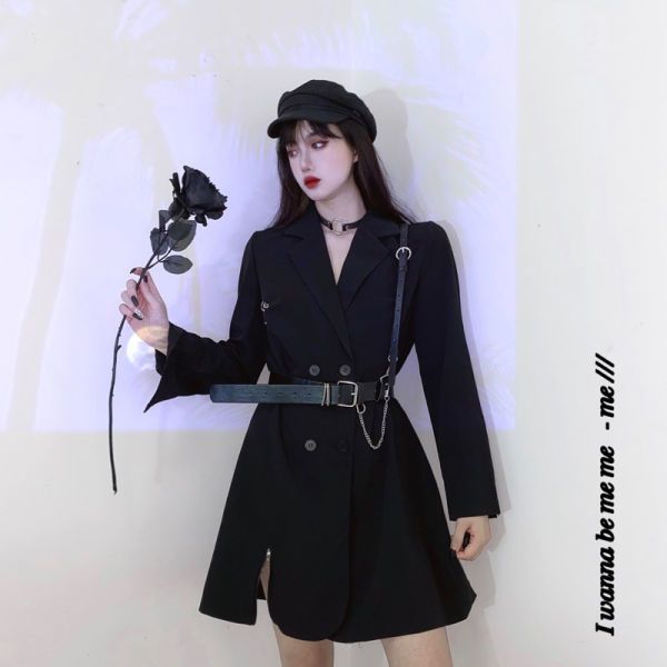 2021 new korean black blazer women winter long sleeve female sashes designer 2021 spring business casual lady one-piece dress 5ku4, Black;gray
2021 new korean black blazer women winter long sleeve female sashes designer 2021 spring business casual lady one-piece dress 5ku4, Black;gray