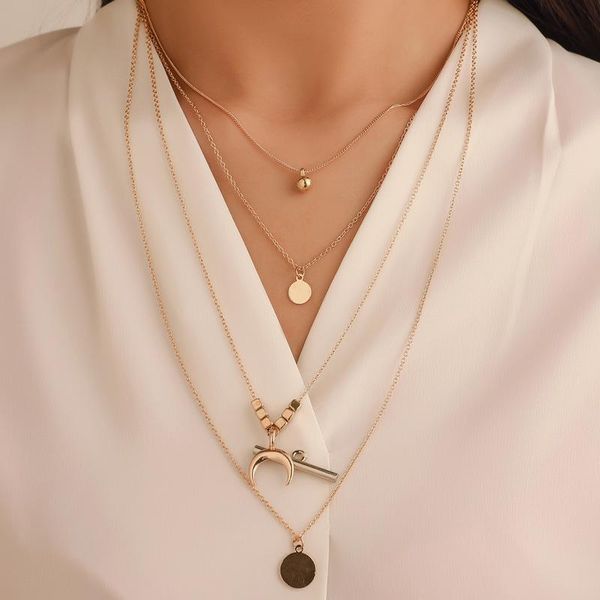 chains necklace pendants women multilayer retro boho style four-layer tassel moon metal fashion trend simple dating banquet party, Silver
chains necklace pendants women multilayer retro boho style four-layer tassel moon metal fashion trend simple dating banquet party, Silver