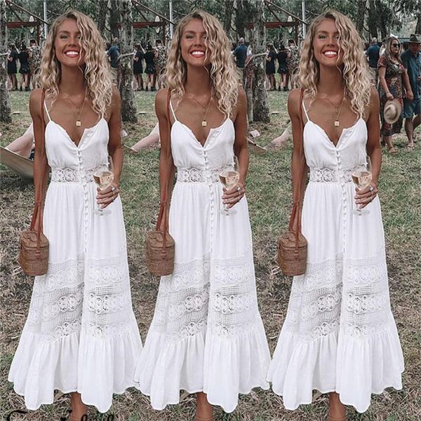 arrival women boho long maxi dress summer ladies lace beach evening party sundress sleeveless sling v neck dresses vestido, Black;gray
arrival women boho long maxi dress summer ladies lace beach evening party sundress sleeveless sling v neck dresses vestido, Black;gray