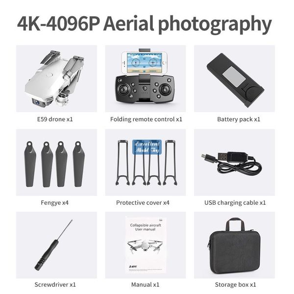 e59 4k camera wifi fpv mini beginner drone toy, track flight, altitude hold, one button return, gesture take p, christmas kid gift, 3-2
e59 4k camera wifi fpv mini beginner drone toy, track flight, altitude hold, one button return, gesture take p, christmas kid gift, 3-2