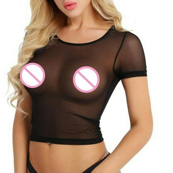 summer women sheer mesh sheer transparent see-through o neck short sleeve crop slim t-shirt, White
summer women sheer mesh sheer transparent see-through o neck short sleeve crop slim t-shirt, White