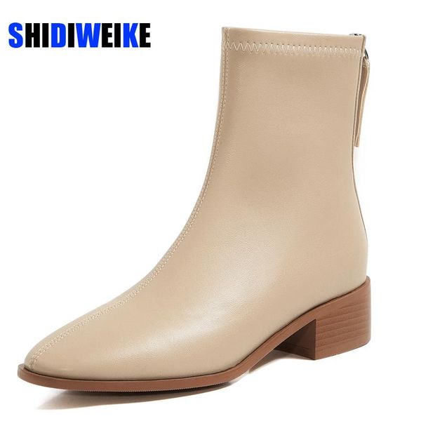 boots genuine leather comfortable women's high-heeled women joker white of england in the thick coat to keep warm 39, Black
boots genuine leather comfortable women's high-heeled women joker white of england in the thick coat to keep warm 39, Black