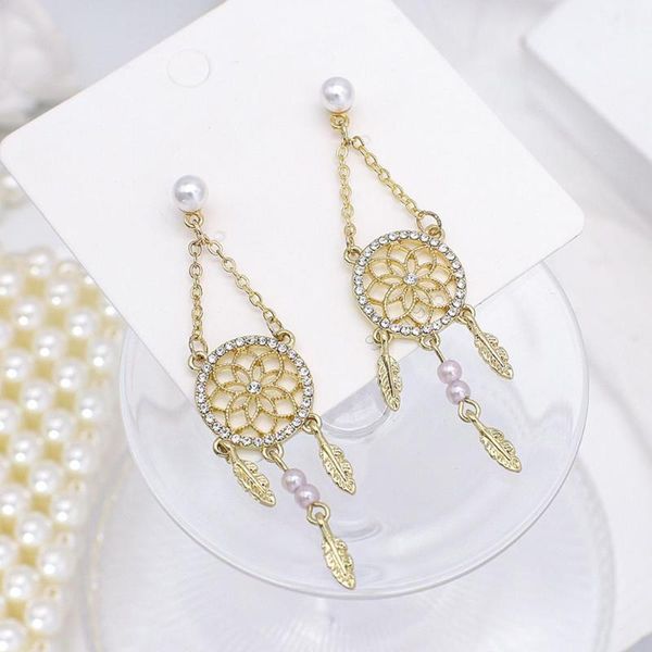 aensoa hollow dream catcher shiny crystals drop dangle earrings for women party jewelry korean hanging dreamcatcher jewelry gift, Silver
aensoa hollow dream catcher shiny crystals drop dangle earrings for women party jewelry korean hanging dreamcatcher jewelry gift, Silver