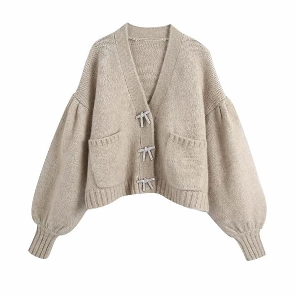 2020 new autumn winter women knit cardigan rhinestone buttons long sleeves v-neck loose sweater casual fashion chic q1217, White;black
2020 new autumn winter women knit cardigan rhinestone buttons long sleeves v-neck loose sweater casual fashion chic q1217, White;black