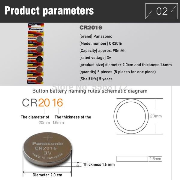 5pcs original brand new battery for panasonic cr2016 3v button cell coin batteries for watch computer cr 2016 for control toy bbyzig, Bronze;slivery
5pcs original brand new battery for panasonic cr2016 3v button cell coin batteries for watch computer cr 2016 for control toy bbyzig, Bronze;slivery