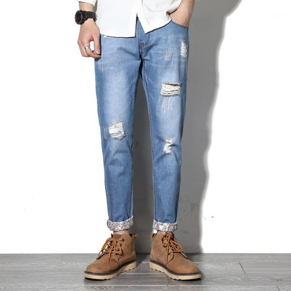 fashion casual mid jeans pants men slim ankle-length pants pencil denim trousers midweight solid jeans homme plus size1, Blue
fashion casual mid jeans pants men slim ankle-length pants pencil denim trousers midweight solid jeans homme plus size1, Blue