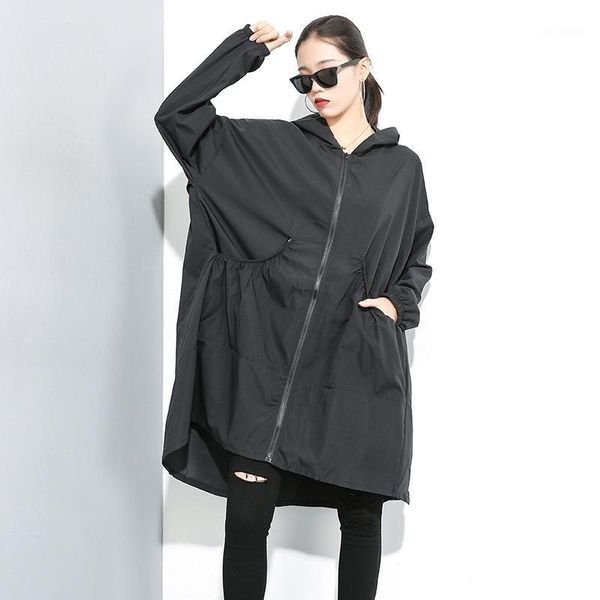 yourseason 2021 spring autumn ladies fashion loose trench hooded collar zippers pockets women thin casual long irregular coats1, Tan;black
yourseason 2021 spring autumn ladies fashion loose trench hooded collar zippers pockets women thin casual long irregular coats1, Tan;black