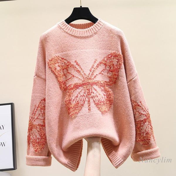 women's sweaters pink turtleneck sweater for women 2021 autumn and winter korean style fashion butterfly loose-fitting pull femme knitw, White;black
women's sweaters pink turtleneck sweater for women 2021 autumn and winter korean style fashion butterfly loose-fitting pull femme knitw, White;black