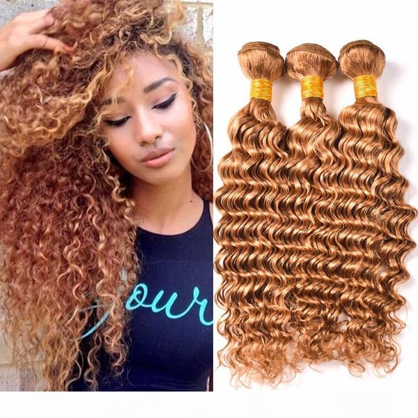 8a brazilian human virgin hair #27 honey blonde deep wave hair extension 3pcs lot weave loose curly hair bundles, Black;brown
8a brazilian human virgin hair #27 honey blonde deep wave hair extension 3pcs lot weave loose curly hair bundles, Black;brown