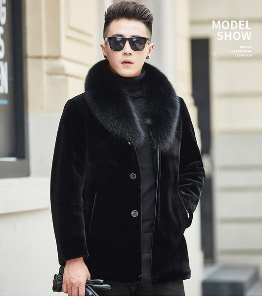 men's fur & faux casual mink leather jacket mens winter autumn thicken warm coat men slim jackets jaqueta de couro fashion, Black
men's fur & faux casual mink leather jacket mens winter autumn thicken warm coat men slim jackets jaqueta de couro fashion, Black