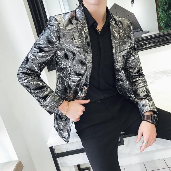 england style silver men's blazer homme mens stylish blazer suit jacket men slim fit suit coat friday christmas dress jacket, White;black
england style silver men's blazer homme mens stylish blazer suit jacket men slim fit suit coat friday christmas dress jacket, White;black