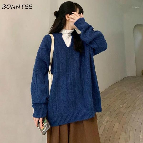 pullovers women v-neck winter knitted long sleeve oversize warm sweaters vintage solid all-match students korean style chic new1, White;black
pullovers women v-neck winter knitted long sleeve oversize warm sweaters vintage solid all-match students korean style chic new1, White;black
