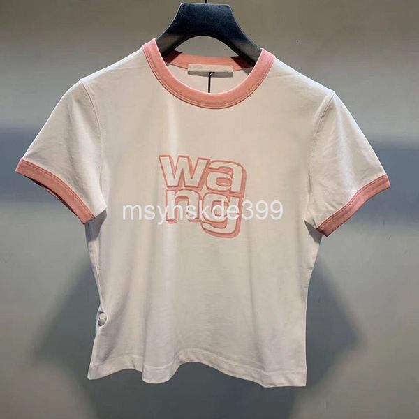 women's t-shirt aw wangjia spring and summer color contrast short sleeve slim fit versatile round neck printed t-shirt cotton blouse wo, White
women's t-shirt aw wangjia spring and summer color contrast short sleeve slim fit versatile round neck printed t-shirt cotton blouse wo, White