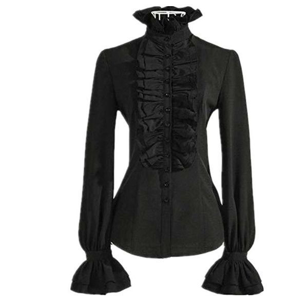 women's blouses & shirts women elegant shirt ruffled long flared sleeve black white color female blouse stand neck fit slim casual for
women's blouses & shirts women elegant shirt ruffled long flared sleeve black white color female blouse stand neck fit slim casual for