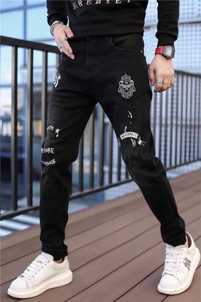 wb91041 fashion men's jeans 2020 runway luxury european design party style men's clothing1, Blue
wb91041 fashion men's jeans 2020 runway luxury european design party style men's clothing1, Blue