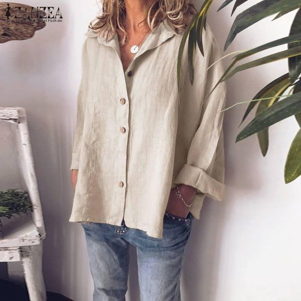 2020 zanzea women lapel neck long sleeve shirt spring blouse female solid buttons down tunic loose cotton linen blusas1, White
2020 zanzea women lapel neck long sleeve shirt spring blouse female solid buttons down tunic loose cotton linen blusas1, White