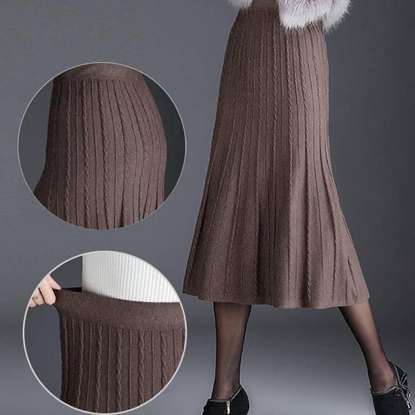 tld quality products coffee knitted straight skirt spring autumn pleated skirt high waist bodycon elegant long skirts for women, Black
tld quality products coffee knitted straight skirt spring autumn pleated skirt high waist bodycon elegant long skirts for women, Black