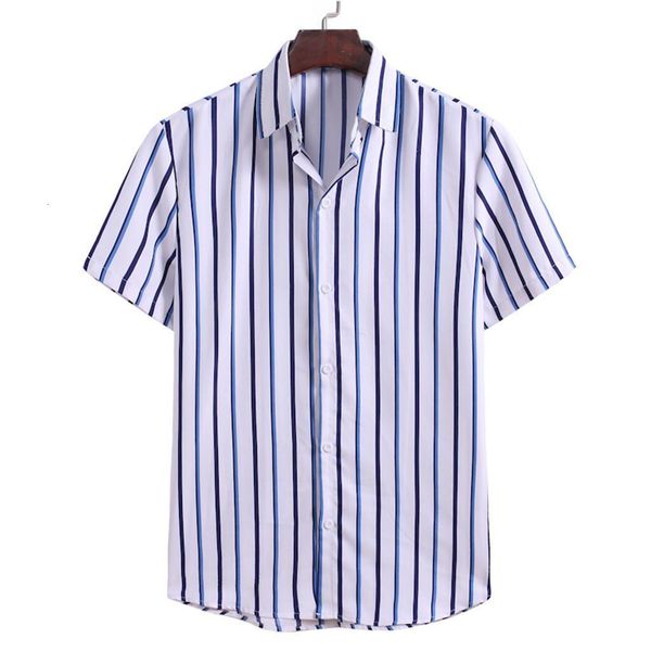 shirts fashion striped printed comfortable turn-down collar men's summer short-sleeved drop shipping good quality, White;black
shirts fashion striped printed comfortable turn-down collar men's summer short-sleeved drop shipping good quality, White;black