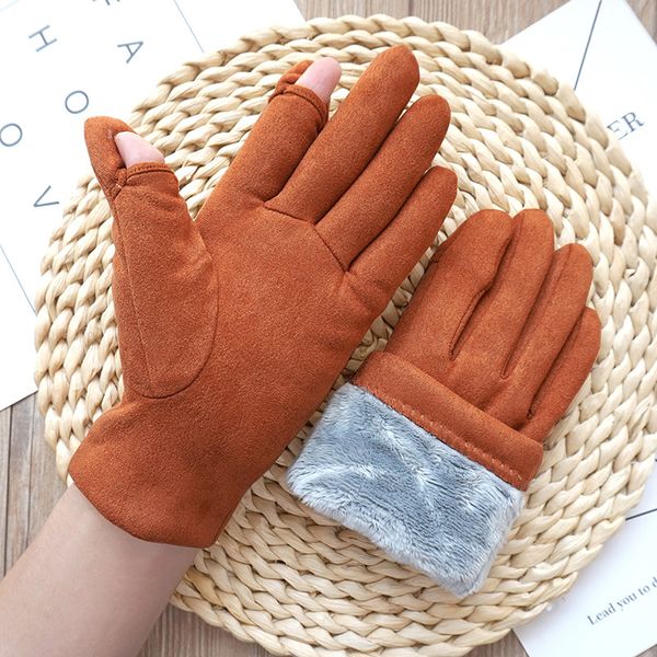 Gonoda autumn winter men's and women's style Plush open fingered flip touch screen thickened warm riding suede gloves
Gonoda autumn winter men's and women's style Plush open fingered flip touch screen thickened warm riding suede gloves