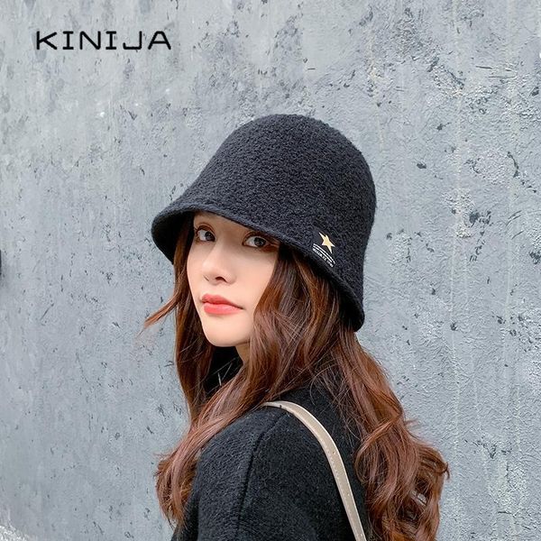 winter thick cashmere bucket hat korean solid color with five-pointed star logo warm ladies cap winter outdoor panama hat, Black;white
winter thick cashmere bucket hat korean solid color with five-pointed star logo warm ladies cap winter outdoor panama hat, Black;white