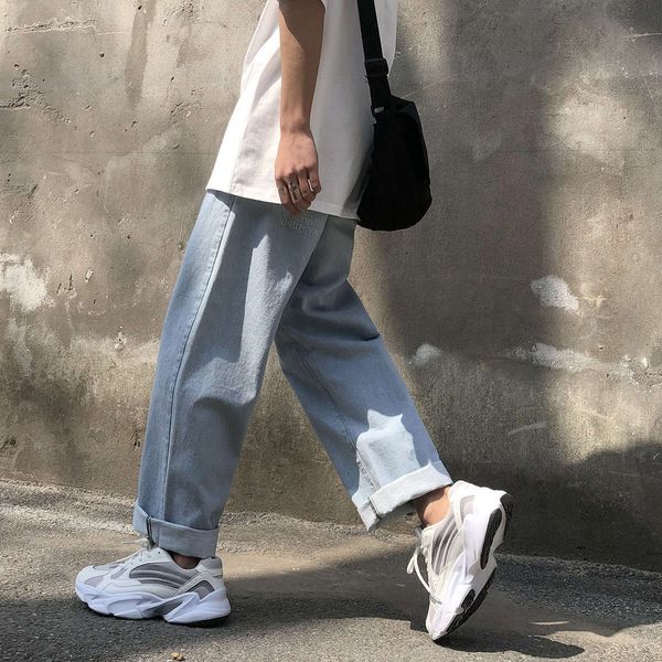 spring and summer jeans women's fashion brand versatile loose ins straight tube fashionable drop feeling wide leg pants large washed lo, Blue
spring and summer jeans women's fashion brand versatile loose ins straight tube fashionable drop feeling wide leg pants large washed lo, Blue