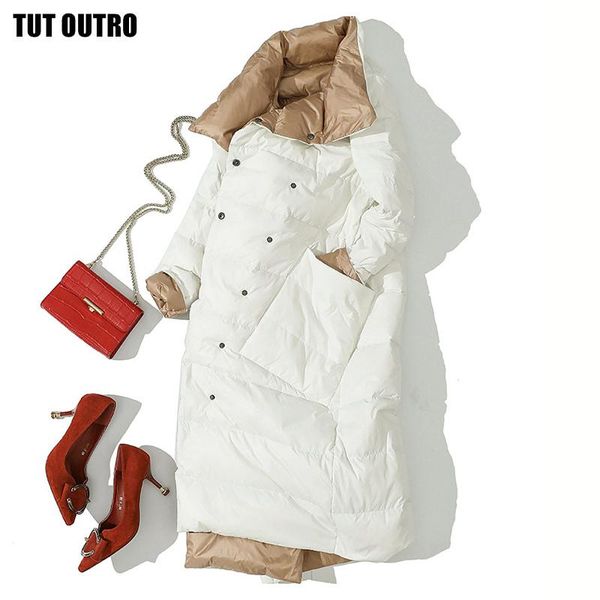 2021 winter duck down jacket for women white duck down coat double side wear snow long parkas warm femal outwear brand clothing, Black
2021 winter duck down jacket for women white duck down coat double side wear snow long parkas warm femal outwear brand clothing, Black