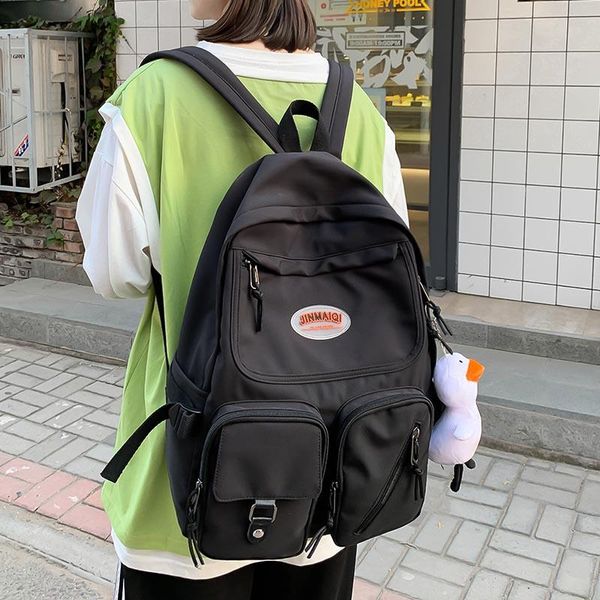 hocodo female casual double front pocket packbag women waterproof canvas backpack new women shoulder bag solid student bookbag
hocodo female casual double front pocket packbag women waterproof canvas backpack new women shoulder bag solid student bookbag
