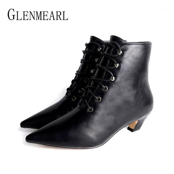 boots women soft leather winter shoes pointed toe ankle black thick heels lack up fashion woman autumn arrivalde1
boots women soft leather winter shoes pointed toe ankle black thick heels lack up fashion woman autumn arrivalde1