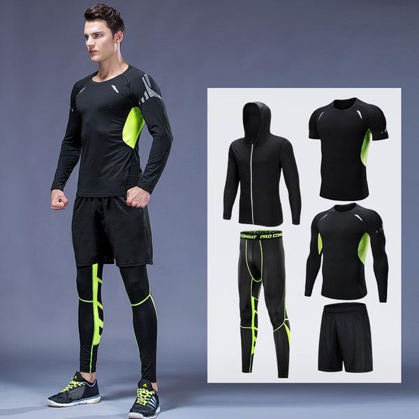 running sets 5pcs men's tracksuit gym fitness compression sport suit patchwork set jogging training wear workout exercise tight, Black;blue
running sets 5pcs men's tracksuit gym fitness compression sport suit patchwork set jogging training wear workout exercise tight, Black;blue