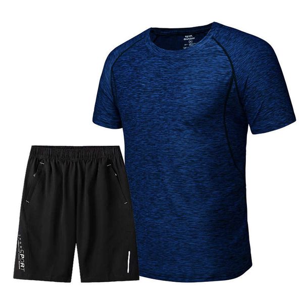 summer new sports suit men's short sleeve running leisure fitness quick dry clothes two piece set, Gray
summer new sports suit men's short sleeve running leisure fitness quick dry clothes two piece set, Gray