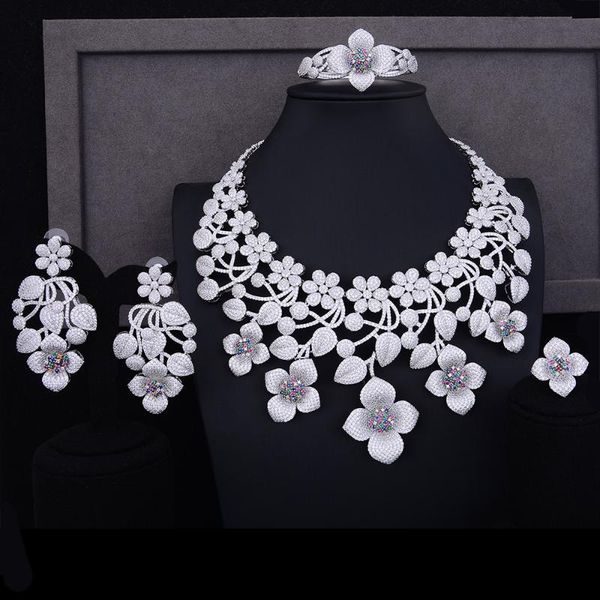 godki super big luxury 4pcs nigerian jewelry sets for women wedding cubic zirconia crystal cz african bridal jewelry sets, Silver
godki super big luxury 4pcs nigerian jewelry sets for women wedding cubic zirconia crystal cz african bridal jewelry sets, Silver