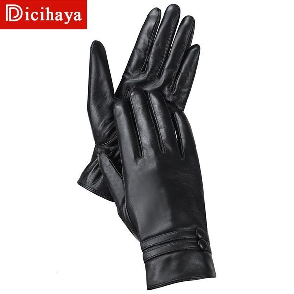 dicihaya winter women' leather gloves warm soft black buckskin pleated design outdoors driving gloves mittens wool lining, Blue;gray
dicihaya winter women' leather gloves warm soft black buckskin pleated design outdoors driving gloves mittens wool lining, Blue;gray